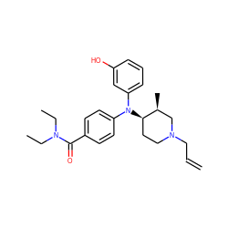 C=CCN1CC[C@@H](N(c2ccc(C(=O)N(CC)CC)cc2)c2cccc(O)c2)[C@@H](C)C1 ZINC000013862293