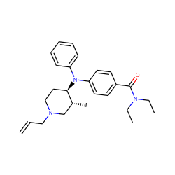 C=CCN1CC[C@@H](N(c2ccccc2)c2ccc(C(=O)N(CC)CC)cc2)[C@H](C)C1 ZINC000013862298