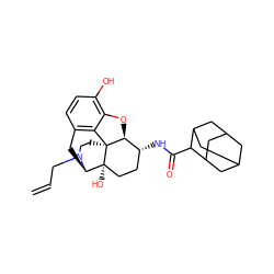 C=CCN1CC[C@]23c4c5ccc(O)c4O[C@H]2[C@H](NC(=O)C2C4CC6CC(C4)CC2C6)CC[C@@]3(O)[C@H]1C5 ZINC000095552882