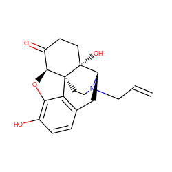 C=CCN1CC[C@]23c4c5ccc(O)c4O[C@H]2C(=O)CC[C@@]3(O)[C@H]1C5 ZINC000000389747