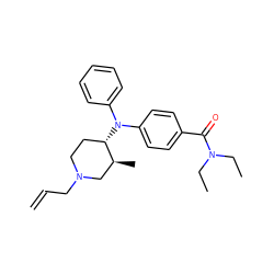 C=CCN1CC[C@H](N(c2ccccc2)c2ccc(C(=O)N(CC)CC)cc2)[C@@H](C)C1 ZINC000013862297