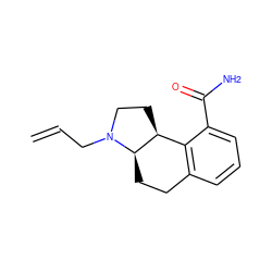 C=CCN1CC[C@H]2c3c(cccc3C(N)=O)CC[C@H]21 ZINC000013740515