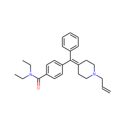 C=CCN1CCC(=C(c2ccccc2)c2ccc(C(=O)N(CC)CC)cc2)CC1 ZINC000013814364