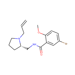 C=CCN1CCC[C@H]1CNC(=O)c1cc(Br)ccc1OC ZINC000028876511