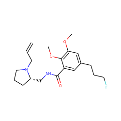 C=CCN1CCC[C@H]1CNC(=O)c1cc(CCCF)cc(OC)c1OC ZINC000006483622