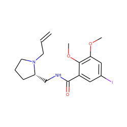 C=CCN1CCC[C@H]1CNC(=O)c1cc(I)cc(OC)c1OC ZINC000028876493