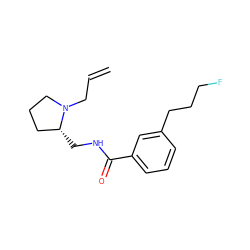 C=CCN1CCC[C@H]1CNC(=O)c1cccc(CCCF)c1 ZINC000169333926