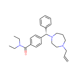 C=CCN1CCCN([C@@H](c2ccccc2)c2ccc(C(=O)N(CC)CC)cc2)CC1 ZINC000028762137