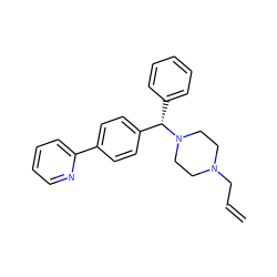 C=CCN1CCN([C@@H](c2ccccc2)c2ccc(-c3ccccn3)cc2)CC1 ZINC000028761687