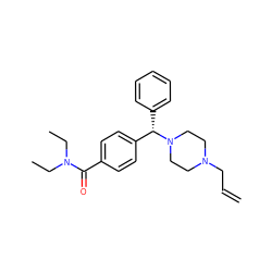 C=CCN1CCN([C@@H](c2ccccc2)c2ccc(C(=O)N(CC)CC)cc2)CC1 ZINC000022450891