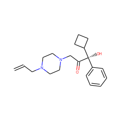 C=CCN1CCN(CC(=O)[C@](O)(c2ccccc2)C2CCC2)CC1 ZINC000022940322