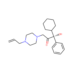 C=CCN1CCN(CC(=O)[C@](O)(c2ccccc2)C2CCCCC2)CC1 ZINC000022940460