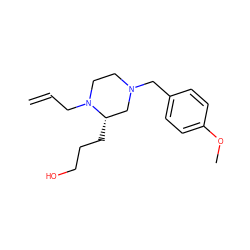 C=CCN1CCN(Cc2ccc(OC)cc2)C[C@@H]1CCCO ZINC000169323380