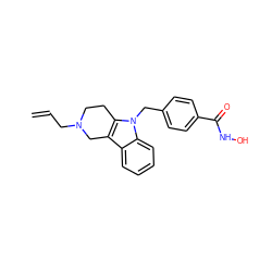 C=CCN1CCc2c(c3ccccc3n2Cc2ccc(C(=O)NO)cc2)C1 ZINC000084616797