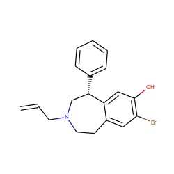 C=CCN1CCc2cc(Br)c(O)cc2[C@@H](c2ccccc2)C1 ZINC000013447438