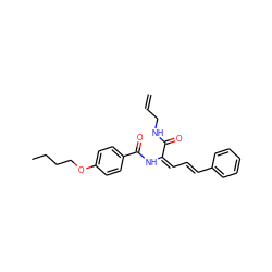 C=CCNC(=O)/C(=C\C=C\c1ccccc1)NC(=O)c1ccc(OCCCC)cc1 ZINC000004755590