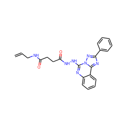 C=CCNC(=O)CCC(=O)NNc1nc2ccccc2c2nc(-c3ccccc3)nn12 ZINC000004958829