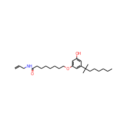 C=CCNC(=O)CCCCCCCOc1cc(O)cc(C(C)(C)CCCCCC)c1 ZINC000299827820