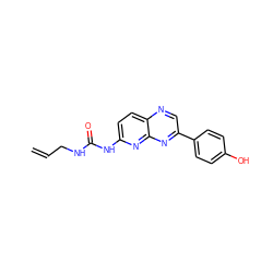 C=CCNC(=O)Nc1ccc2ncc(-c3ccc(O)cc3)nc2n1 ZINC000142934812