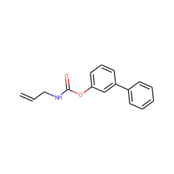 C=CCNC(=O)Oc1cccc(-c2ccccc2)c1 ZINC000040845268