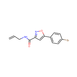 C=CCNC(=O)c1cc(-c2ccc(Br)cc2)on1 ZINC000003907727