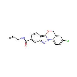 C=CCNC(=O)c1ccc2c3n(nc2c1)-c1ccc(Cl)cc1CO3 ZINC000012726896