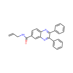 C=CCNC(=O)c1ccc2nc(-c3ccccc3)c(-c3ccccc3)nc2c1 ZINC000003093623