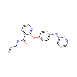 C=CCNC(=O)c1cccnc1Oc1ccc(Nc2ccccn2)cc1 ZINC000146100048