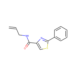 C=CCNC(=O)c1csc(-c2ccccc2)n1 ZINC000003069967