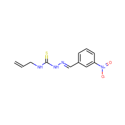 C=CCNC(=S)N/N=C/c1cccc([N+](=O)[O-])c1 ZINC000018202574