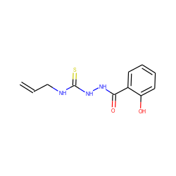 C=CCNC(=S)NNC(=O)c1ccccc1O ZINC000004951182