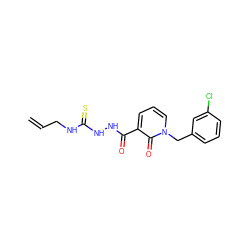 C=CCNC(=S)NNC(=O)c1cccn(Cc2cccc(Cl)c2)c1=O ZINC000003133773