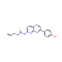 C=CCNC(=S)Nc1ccc2ncc(-c3ccc(O)cc3)nc2n1 ZINC000006717518