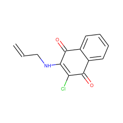 C=CCNC1=C(Cl)C(=O)c2ccccc2C1=O ZINC000100116003