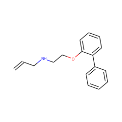 C=CCNCCOc1ccccc1-c1ccccc1 ZINC000003001189