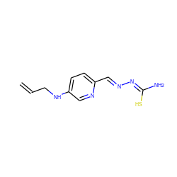 C=CCNc1ccc(/C=N/N=C(/N)S)nc1 ZINC000013756691