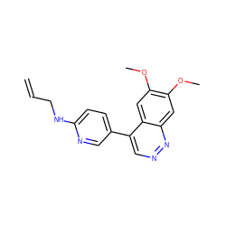 C=CCNc1ccc(-c2cnnc3cc(OC)c(OC)cc23)cn1 ZINC000073310898