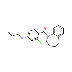 C=CCNc1ccc(C(=O)N2CCCCc3ccccc32)c(Cl)c1 ZINC000013835100