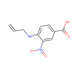 C=CCNc1ccc(C(=O)O)cc1[N+](=O)[O-] ZINC000019844507