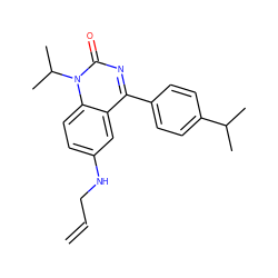 C=CCNc1ccc2c(c1)c(-c1ccc(C(C)C)cc1)nc(=O)n2C(C)C ZINC000045358387