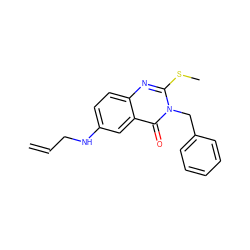 C=CCNc1ccc2nc(SC)n(Cc3ccccc3)c(=O)c2c1 ZINC000049066508