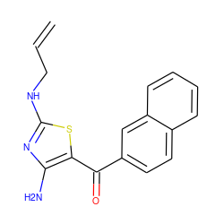 C=CCNc1nc(N)c(C(=O)c2ccc3ccccc3c2)s1 ZINC000095920617