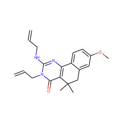 C=CCNc1nc2c(c(=O)n1CC=C)C(C)(C)Cc1cc(OC)ccc1-2 ZINC000095605818