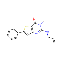 C=CCNc1nc2cc(-c3ccccc3)sc2c(=O)n1C ZINC000299833376