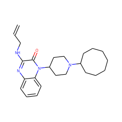 C=CCNc1nc2ccccc2n(C2CCN(C3CCCCCCC3)CC2)c1=O ZINC000114710287