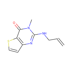 C=CCNc1nc2ccsc2c(=O)n1C ZINC000299818605