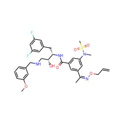 C=CCO/N=C(/C)c1cc(C(=O)N[C@@H](Cc2cc(F)cc(F)c2)[C@H](O)CNCc2cccc(OC)c2)cc(N(C)S(C)(=O)=O)c1 ZINC000049639560