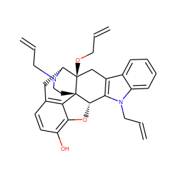 C=CCO[C@@]12Cc3c(n(CC=C)c4ccccc34)[C@@H]3Oc4c(O)ccc5c4[C@@]31CCN(CC=C)[C@@H]2C5 ZINC000013492432