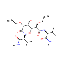 C=CCO[C@@H](C(=O)N[C@H](C(=O)NC)C(C)C)[C@H](O)[C@@H](O)[C@@H](OCC=C)C(=O)N[C@H](C(=O)NC)C(C)C ZINC000014945933