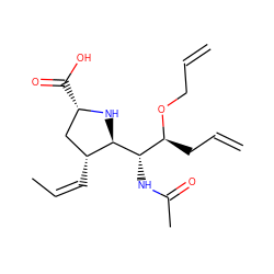 C=CCO[C@@H](CC=C)[C@H](NC(C)=O)[C@@H]1N[C@@H](C(=O)O)C[C@H]1/C=C\C ZINC000029040254